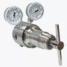 Six-port, single stage, stainless steel barstock regulator for ultra-high flow applications