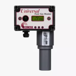 Sensor and monitor for toxic and corrosive gases