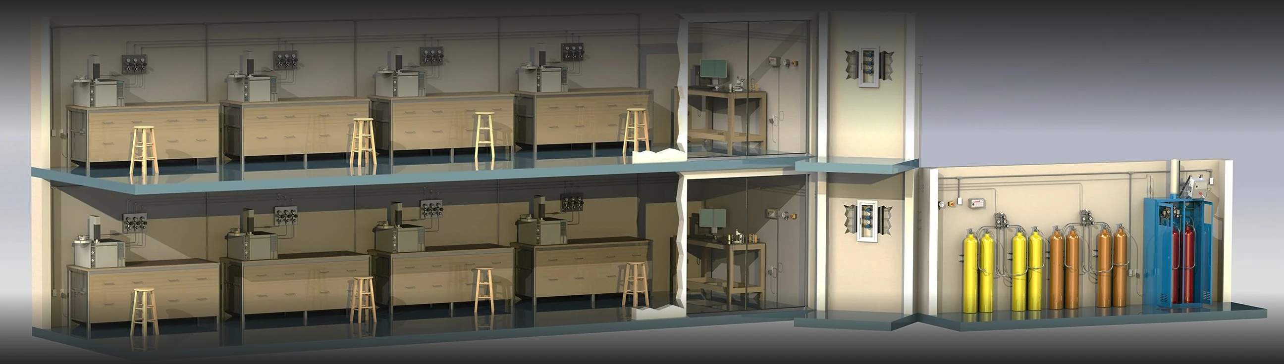 Laboratory with Point-of-Use Panels