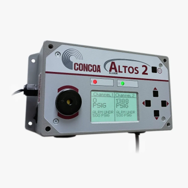 Two-channel annunciator for use with transducers or pressure switch input