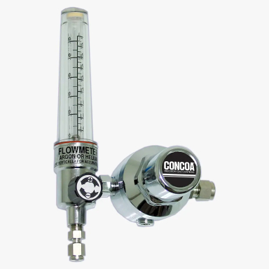 Point-of-use flowmeter regulator for industrial laser welding shield gases