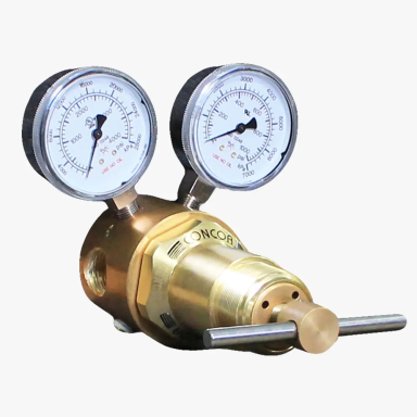 Six-port, machined brass regulator for ultra-high flow gas applications