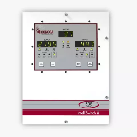 Web-enabled, high flow electronic switchover for cryogenic and high purity laboratory applications