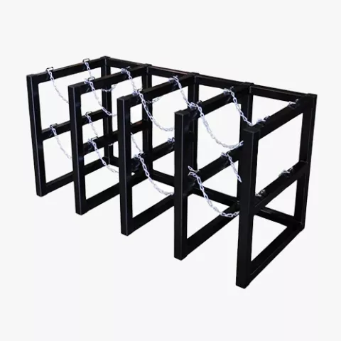 Gas cylinder barricade racks 