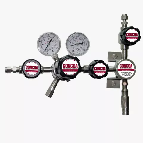 529 Series Protocol Purge Station Single station manifold with process purge for high purity gas applications