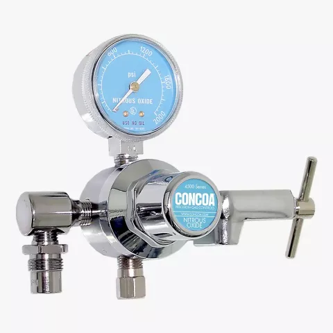 Adjustable or preset regulator for medical nitrous oxide applications