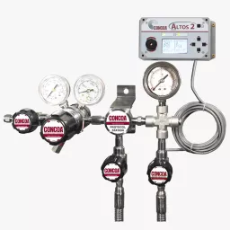 Manual switchover with remote pressure alarm for high purity gas applications