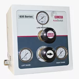 Enclosed switchover with brass internals for high flow industrial gas applications