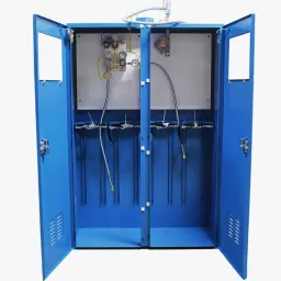 Custom integrated gas cabinet for industrial and commercial applications