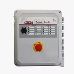 Emergency shut-off controller for laboratory applications