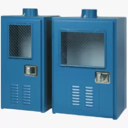 Vented gas cabinet shells and accessories for toxic laboratory gases