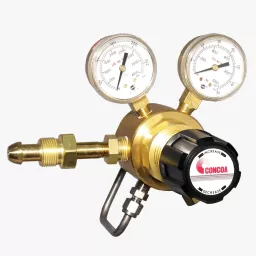 High flow, integral dome loaded regulator for industrial laser process gases