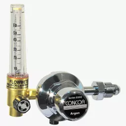 Single stage liquid cylinder flowmeter regulator for medium heavy-duty welding and blanketing applications