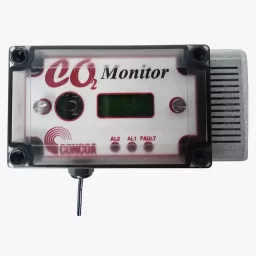 Compact gas monitoring system for continuous monitoring of carbon dioxide concentration levels