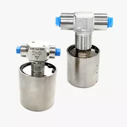 Pneumatically-actuated shut-off valve for high purity gas applications